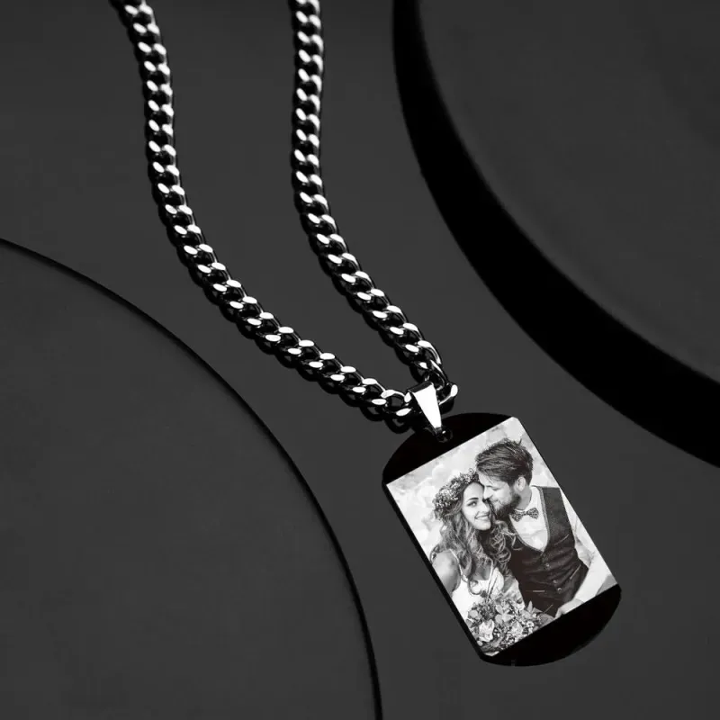 Custom Photo Necklace, Custom Date Necklace, Perfect Gift For Couple On Anniversary