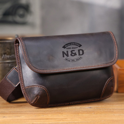 Mini Phone Chest Bag, Leather Wedding Anniversary Present