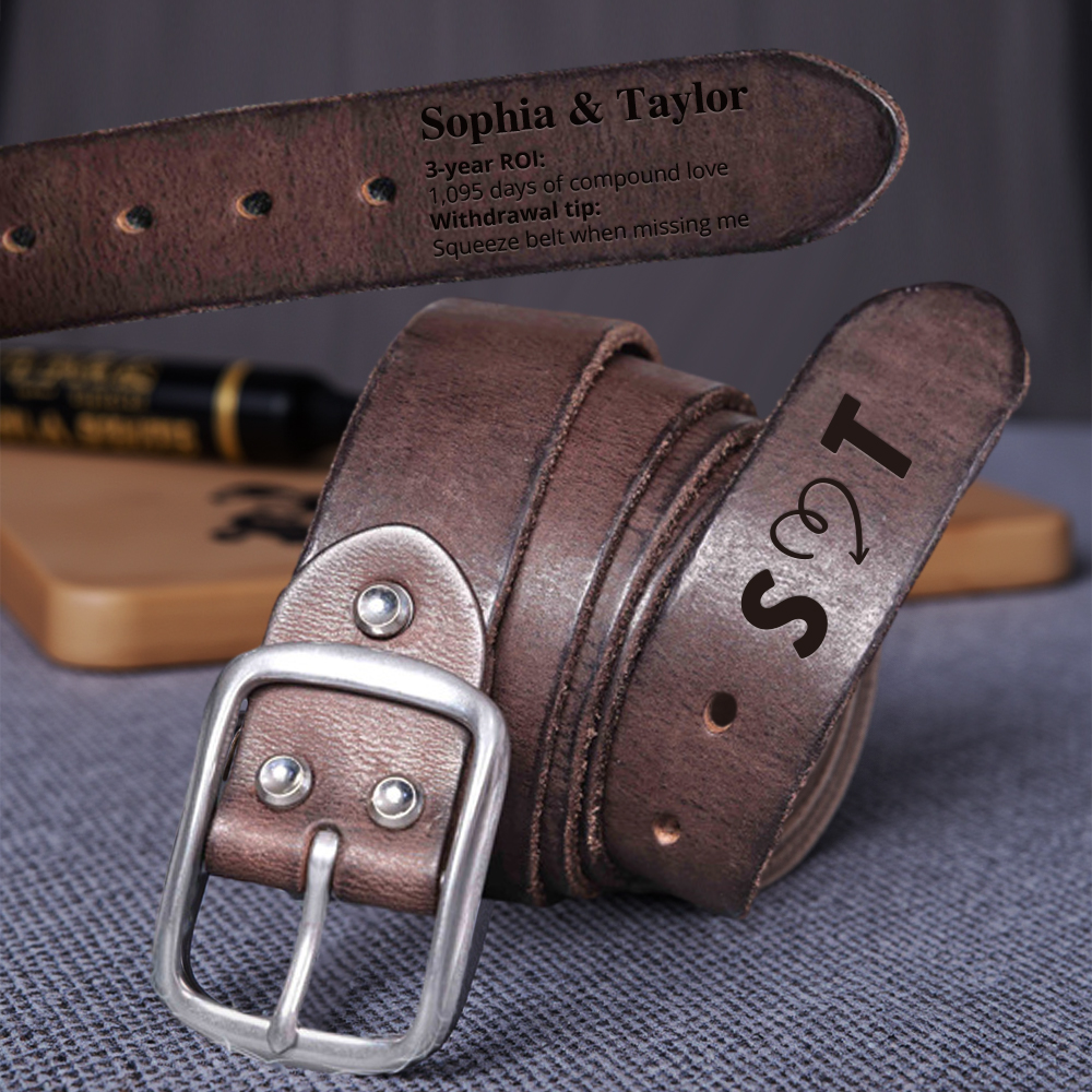 Leather Anniversary Gifts, Personalized Leather Belts