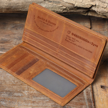 Leather Anniversary Gifts, Leather Passport Wallet, Leather Anniversary Gifts for Him