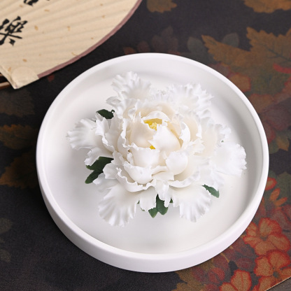Handmade Common Peony Ceramic Flowers Aromatherapy Set, High-End Home Fragrance Ornaments, Best Valentine's Day, anniversary, Mother's Day Gifts