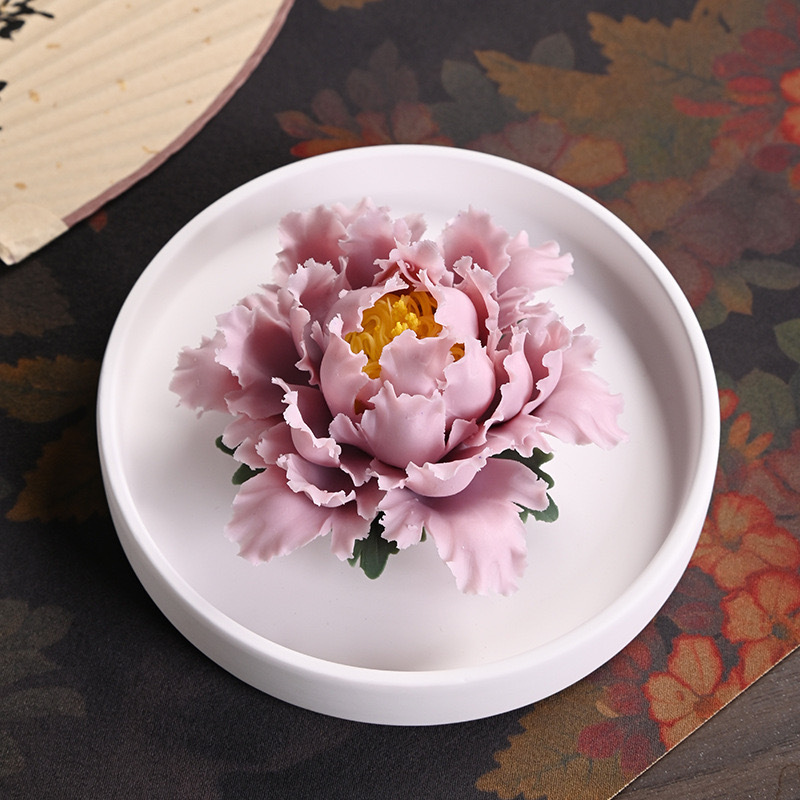 Handmade Common Peony Ceramic Flowers Aromatherapy Set, High-End Home Fragrance Ornaments, Best Valentine's Day, anniversary, Mother's Day Gifts