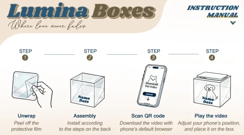 Custom Holographic Projection​, 3D Display Holographic Image Projector​, Pet Memorial Ornaments, DIY Pet Holographic House