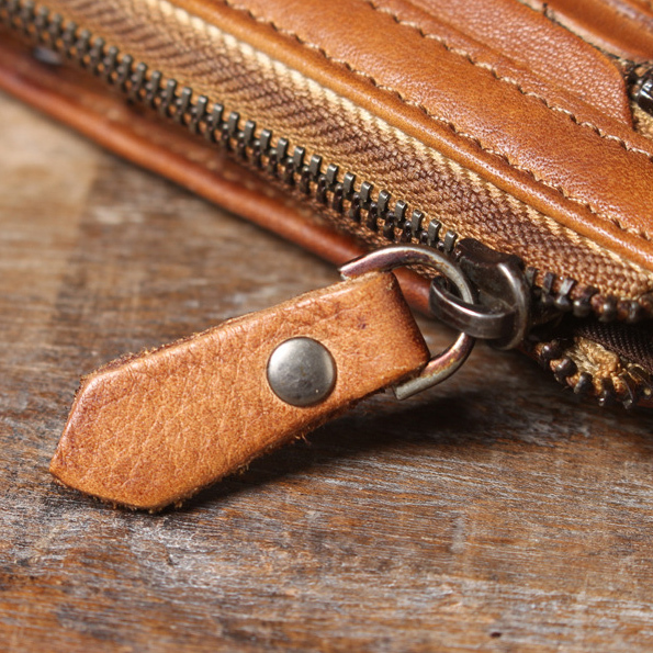 Handmade Vintage Long Bifold Wallet – Multi-Function Cardholder & Phone Pocket (Brown, Black, Coffee)YH8095D