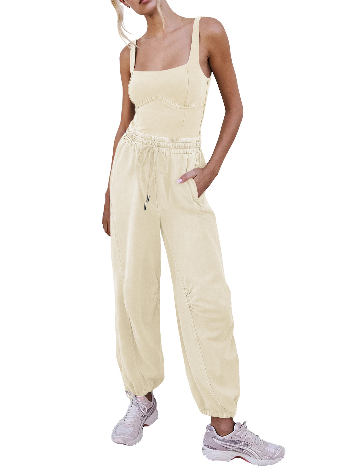 Women's Sleeveless Summer Jumpsuit