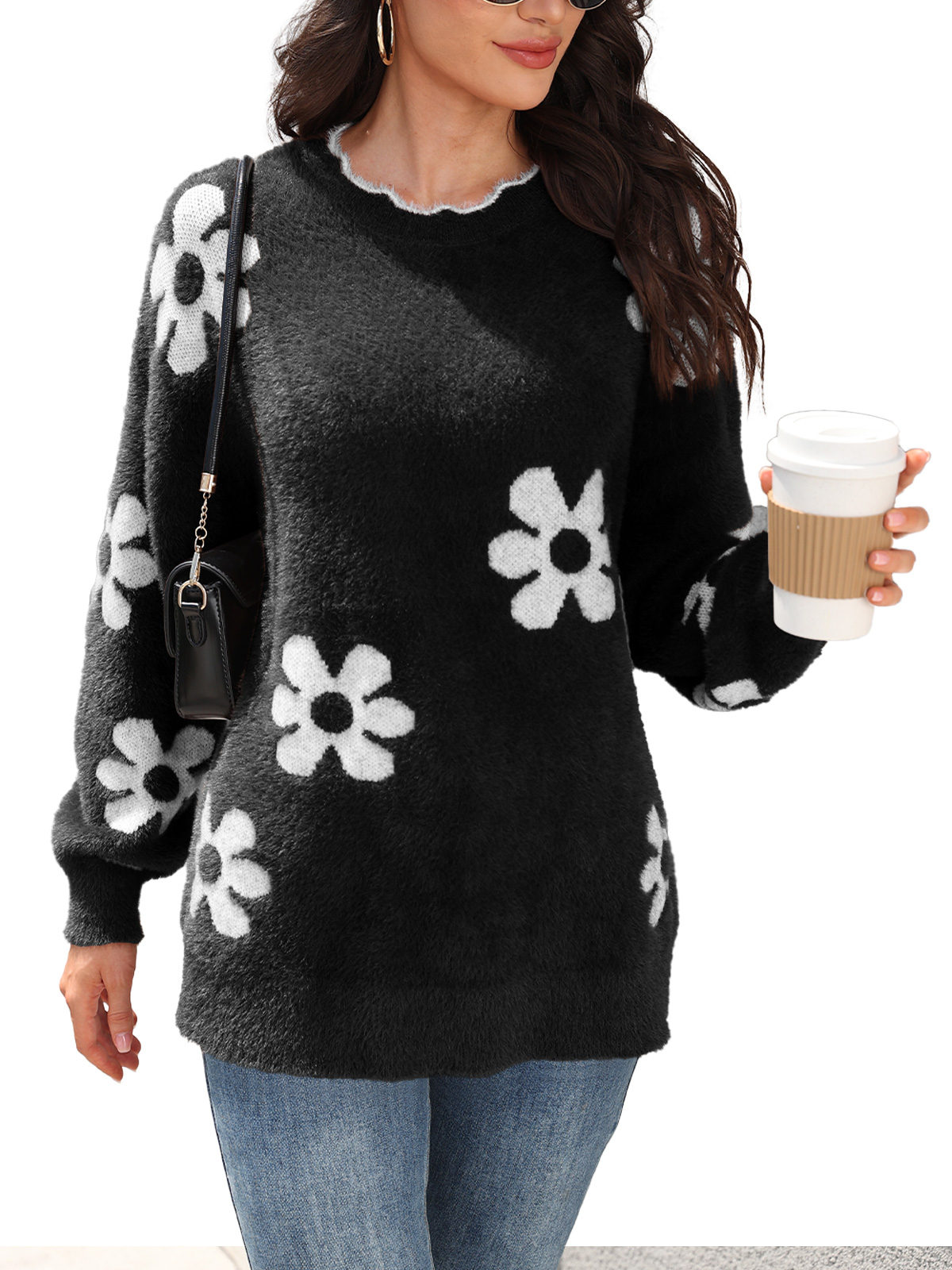 Women's Knit Pullover Jumper Top 252314