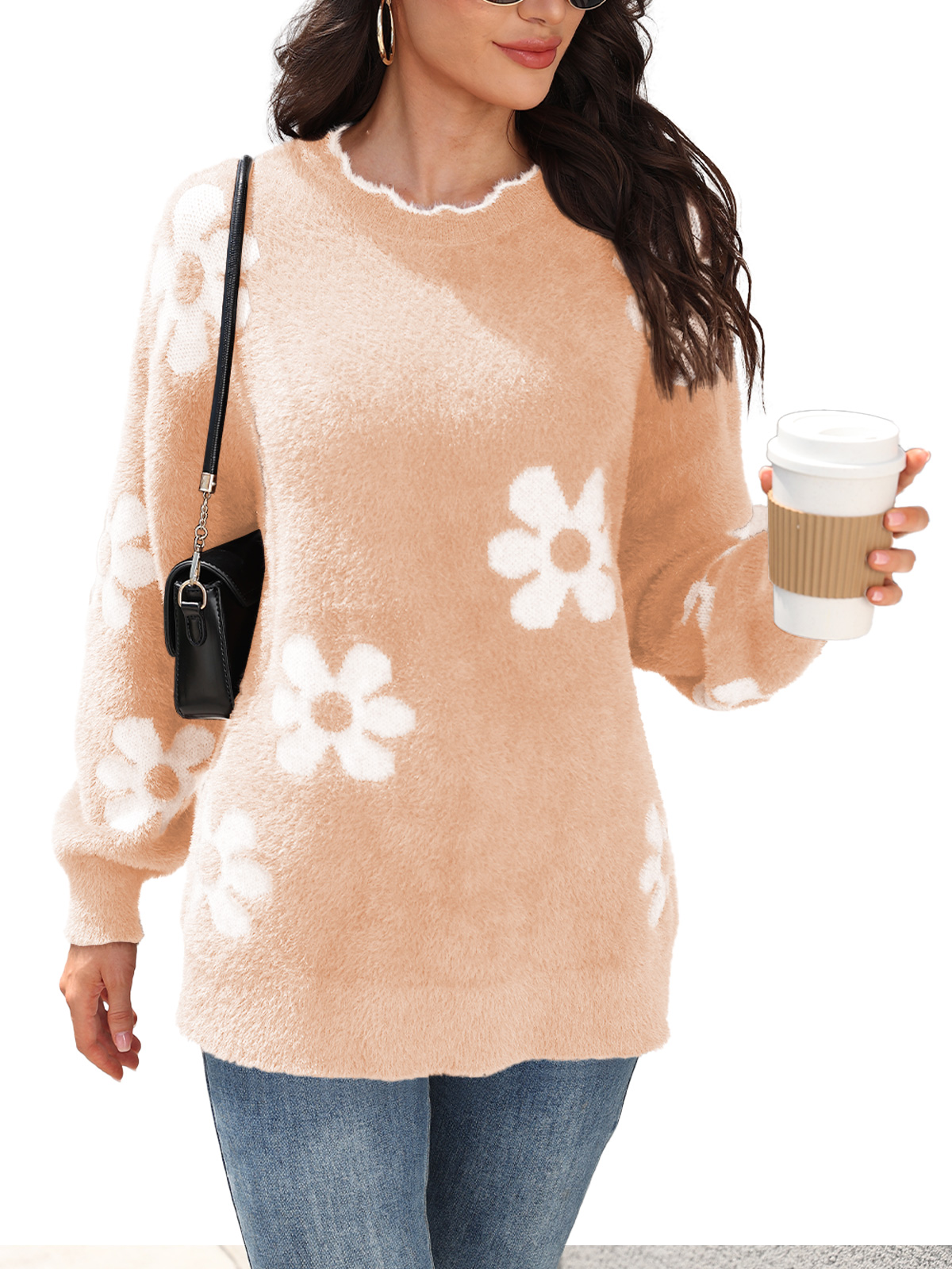Women's Knit Pullover Jumper Top 252314