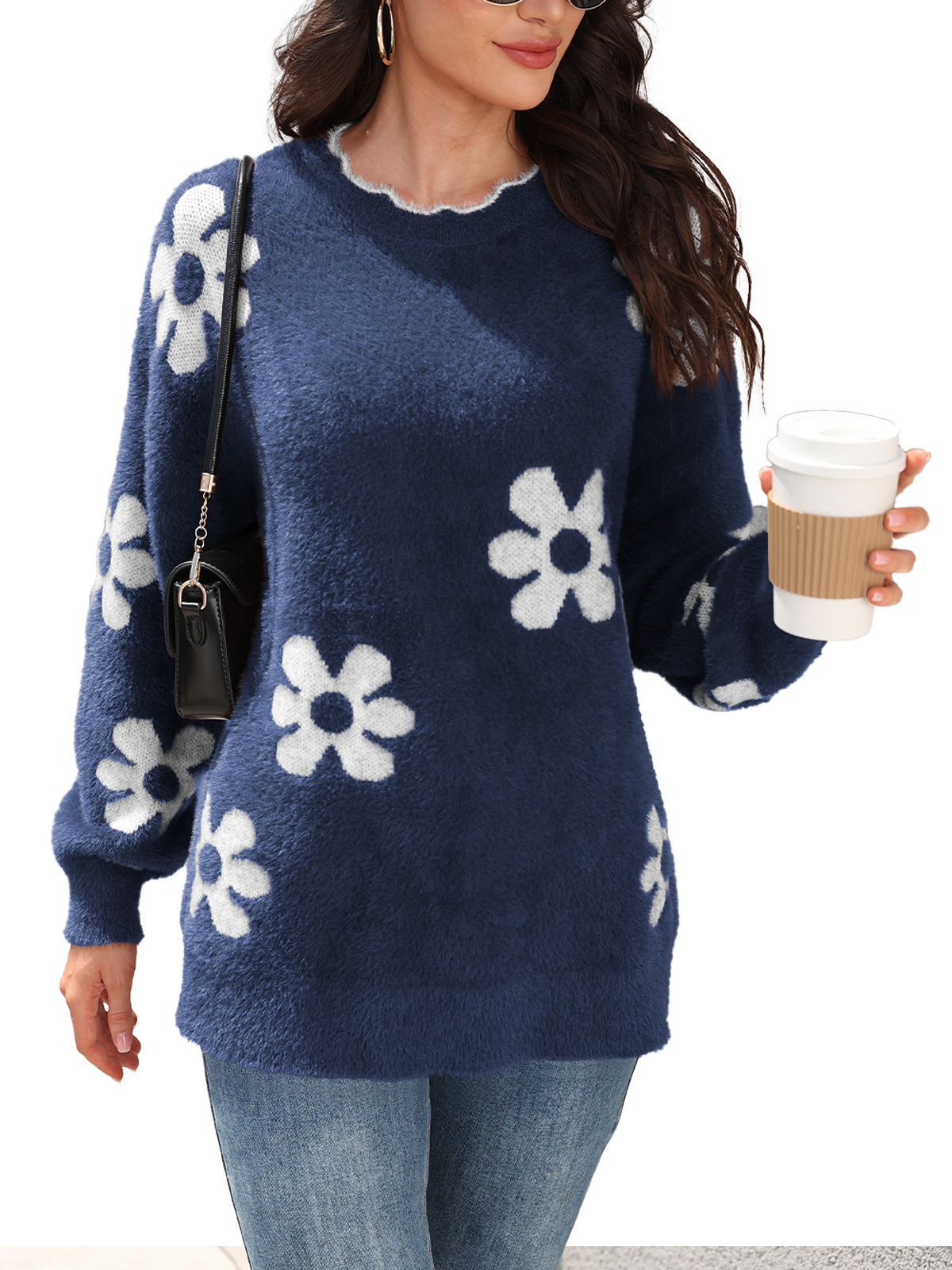Women's Knit Pullover Jumper Top 252314