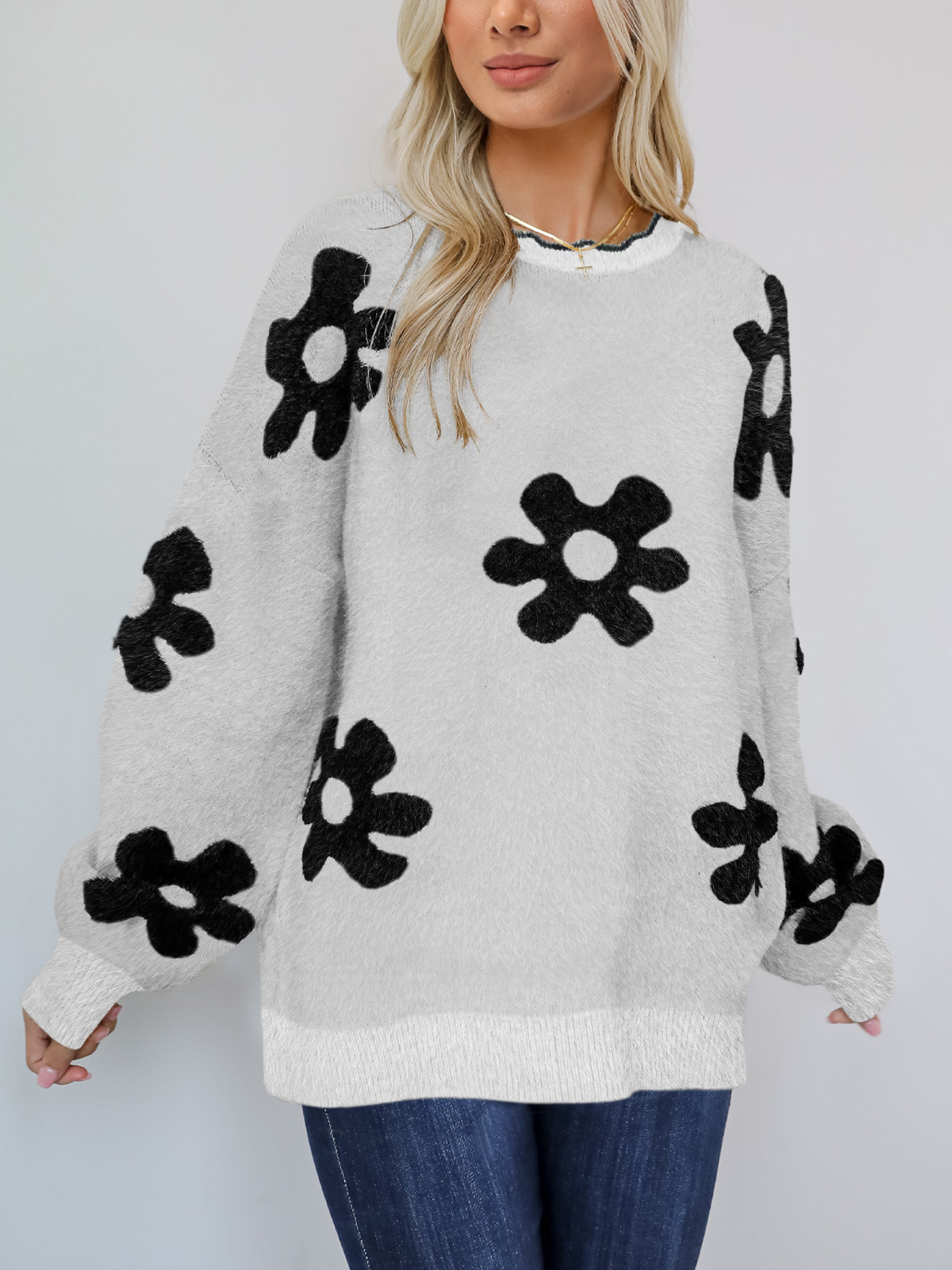 Women's Knit Pullover Jumper Top 252314