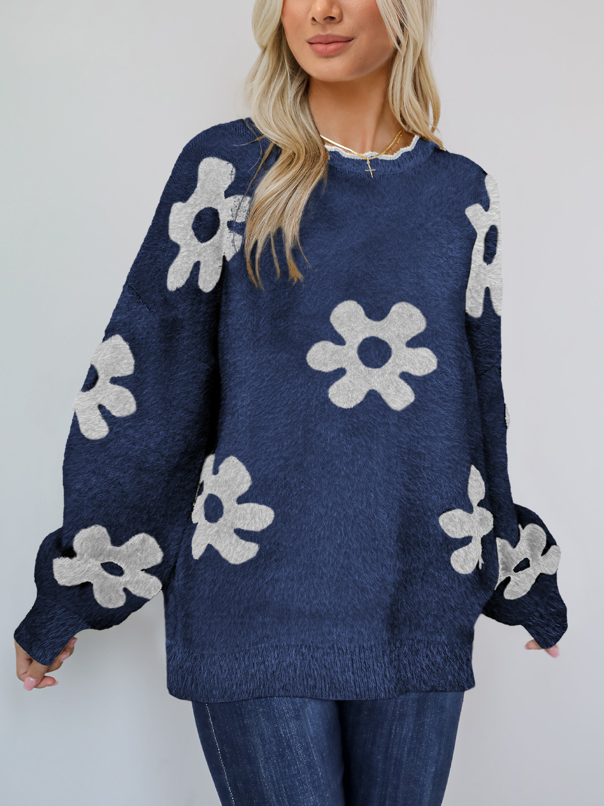 Women's Knit Pullover Jumper Top 252314