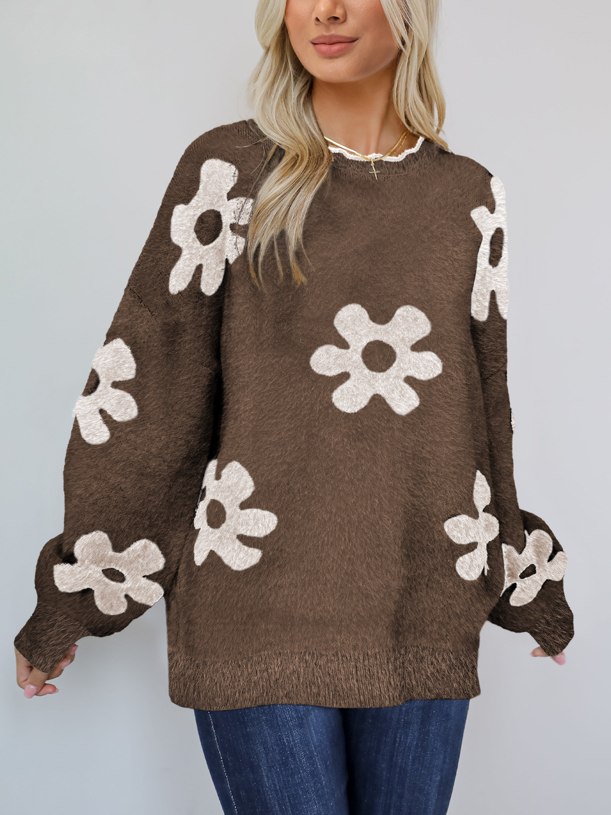 Women's Knit Pullover Jumper Top 252314