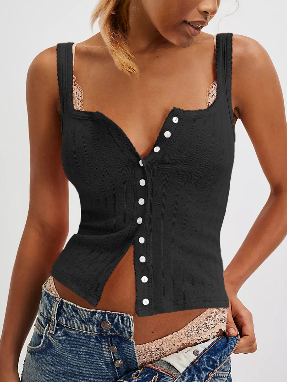 Women Ribbed Tank Tops 25SS04