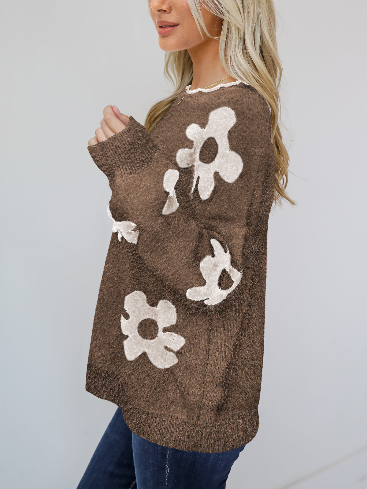 Women's Knit Pullover Jumper Top 252314