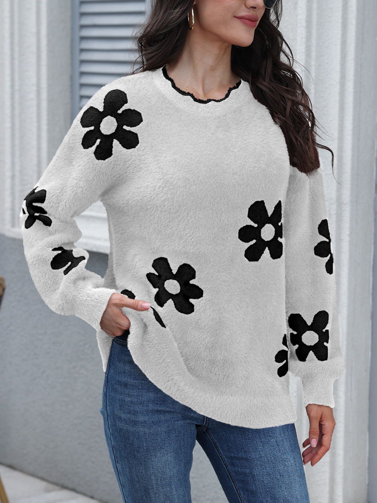 Women's Knit Pullover Jumper Top 252314
