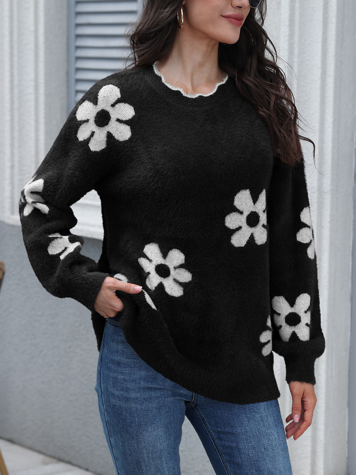 Women's Knit Pullover Jumper Top 252314