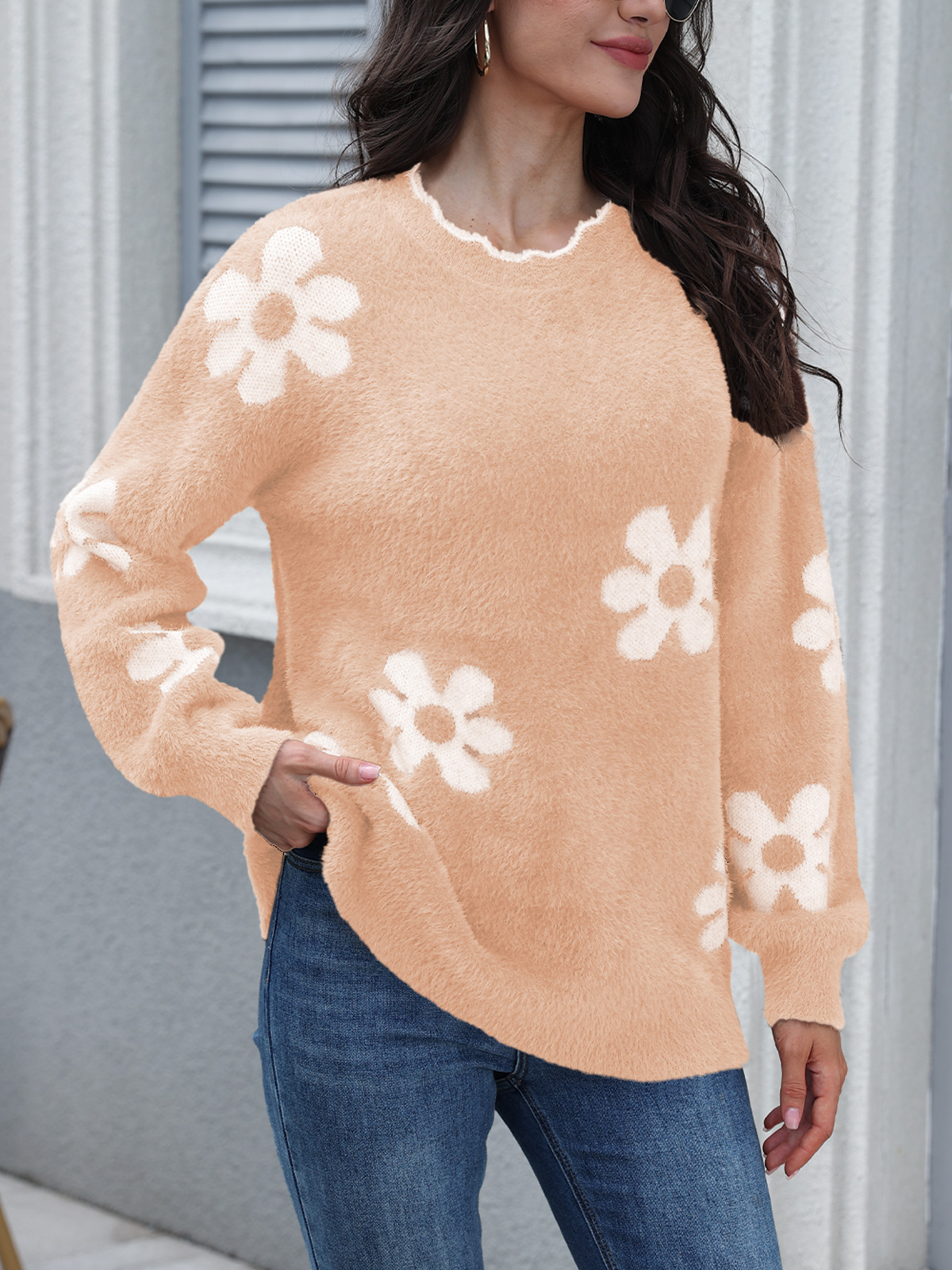 Women's Knit Pullover Jumper Top 252314