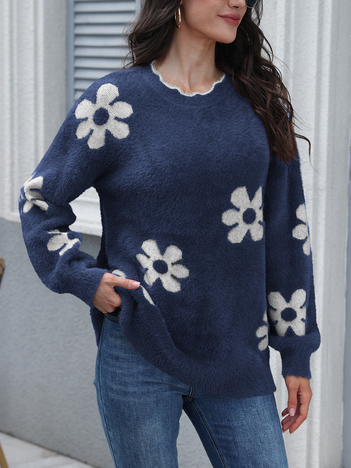 Women's Knit Pullover Jumper Top 252314