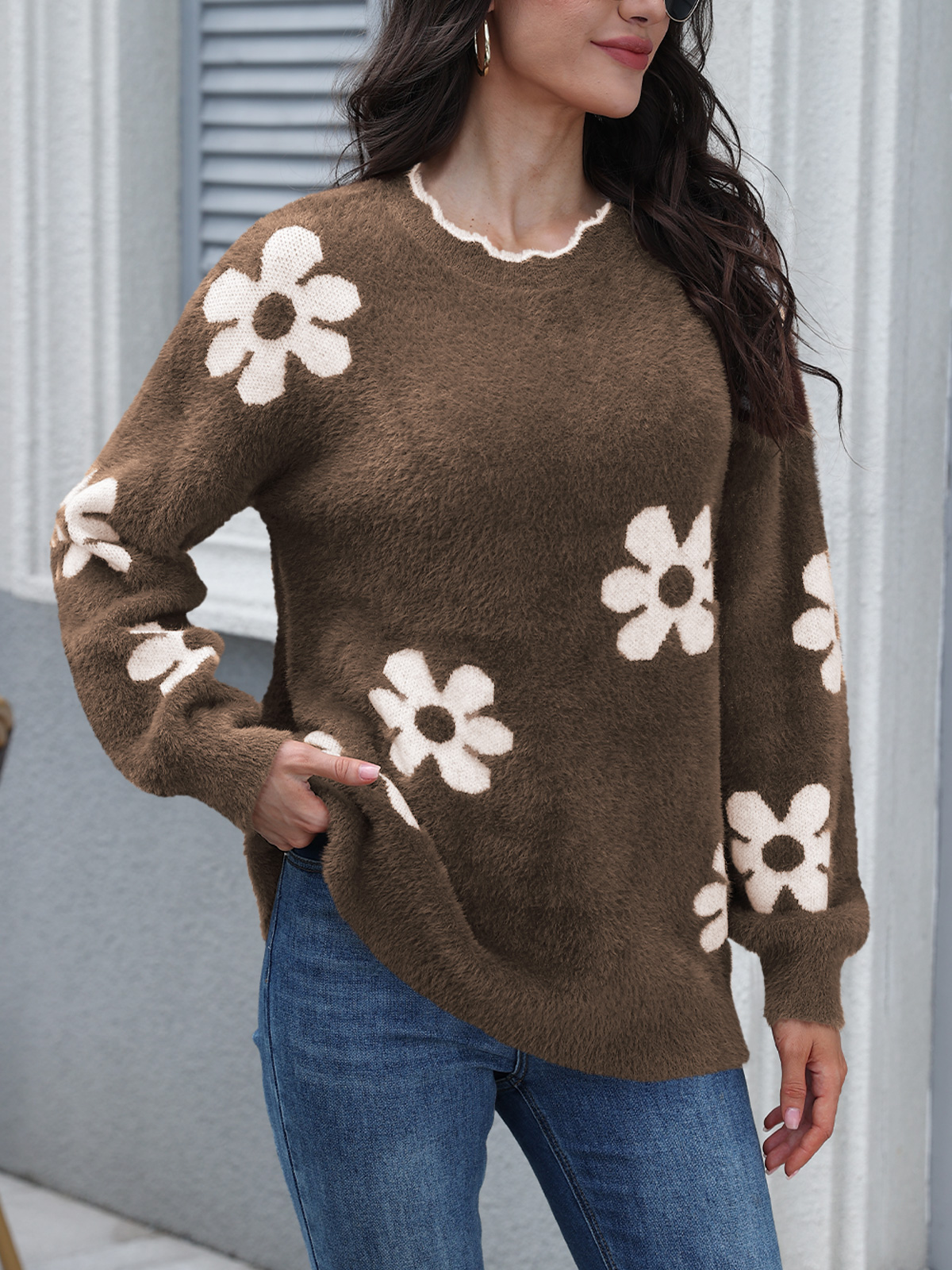 Women's Knit Pullover Jumper Top 252314