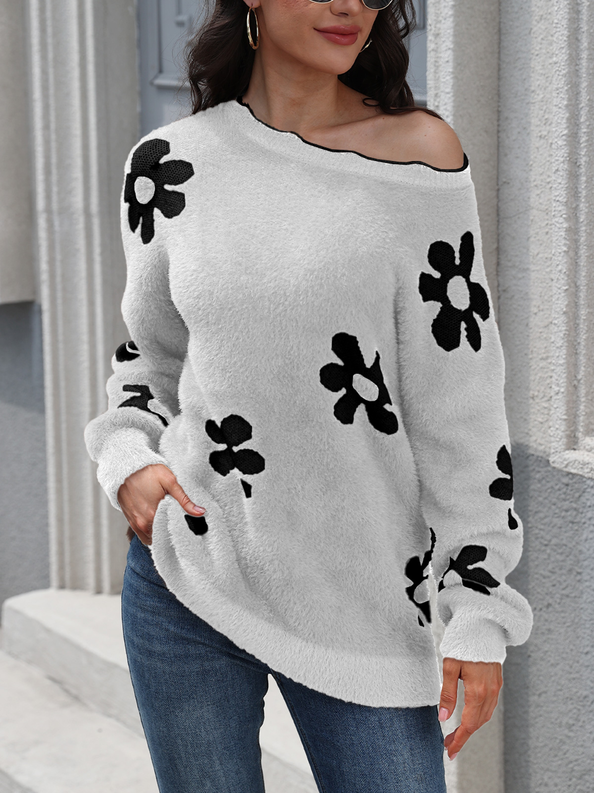 Women's Knit Pullover Jumper Top 252314