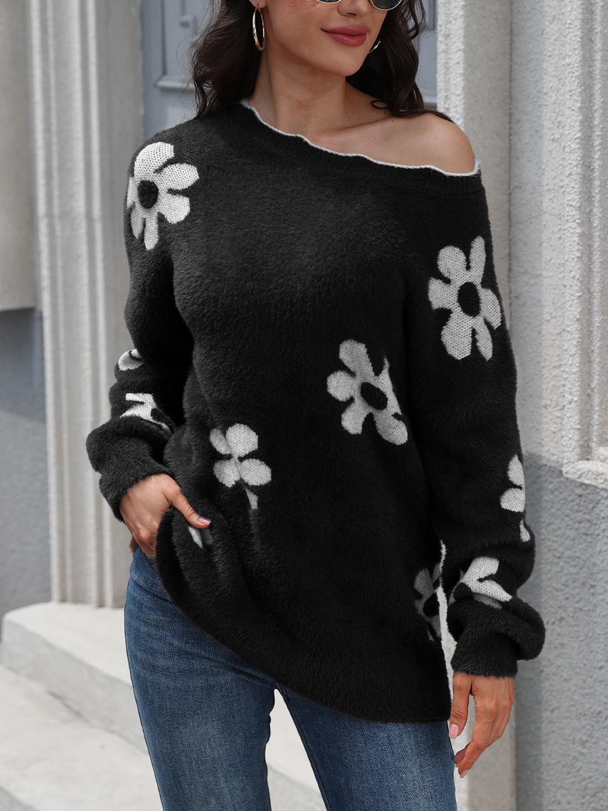 Women's Knit Pullover Jumper Top 252314