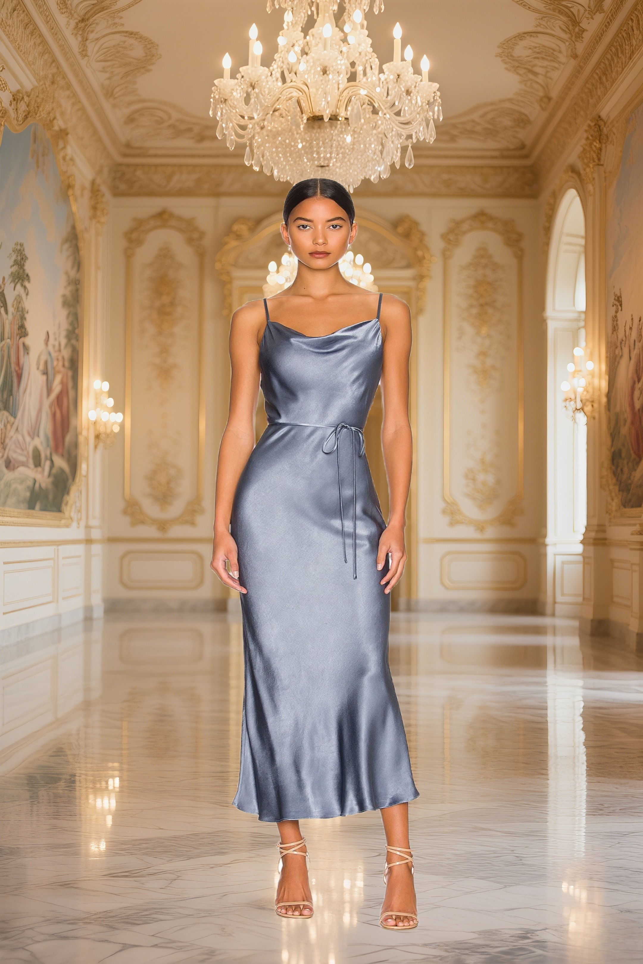 🎁Today's Special Offer🎁Women's Summer Long Satin Gown Dress