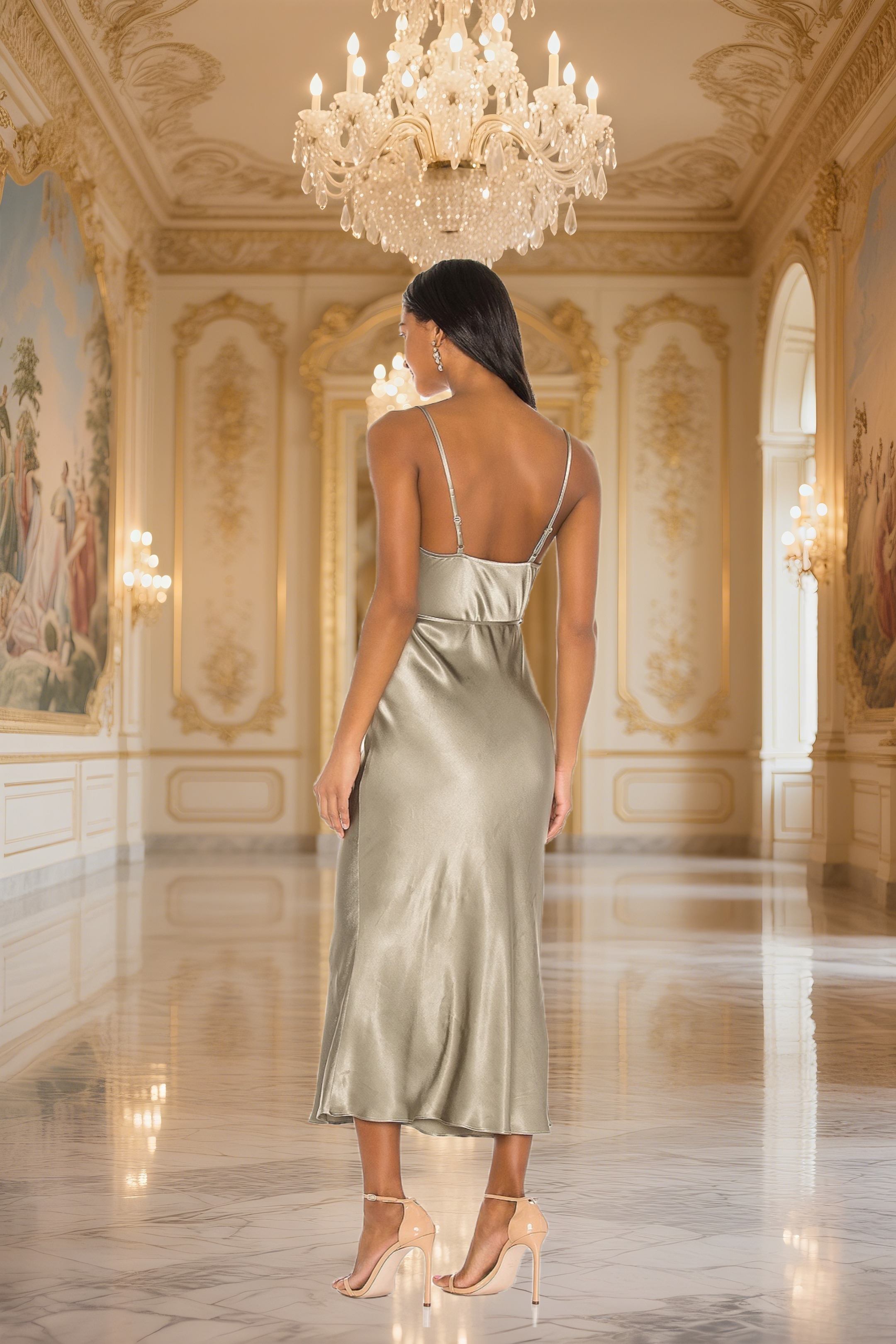 🎁Today's Special Offer🎁Women's Summer Long Satin Gown Dress