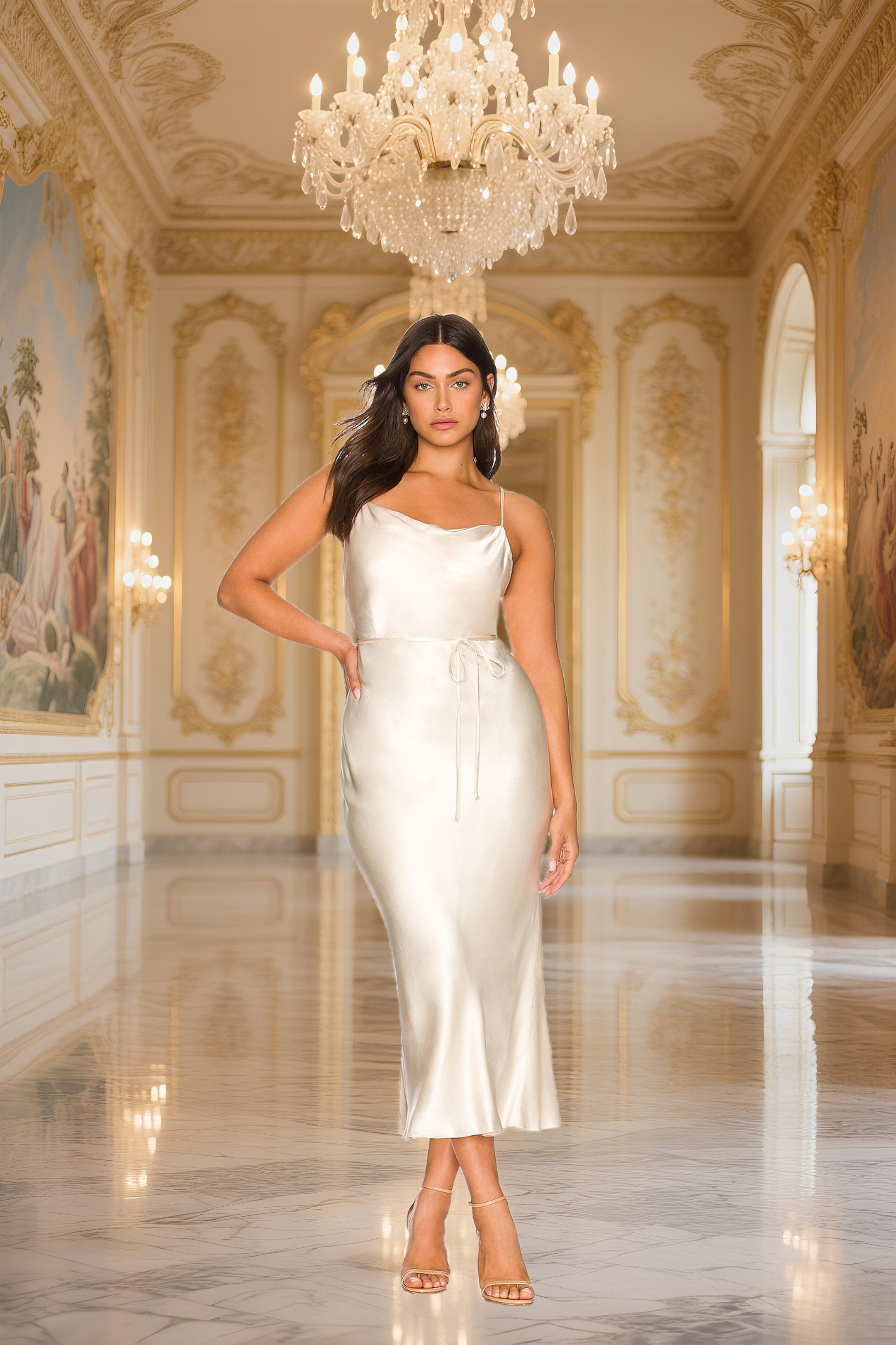 🎁Today's Special Offer🎁Women's Summer Long Satin Gown Dress