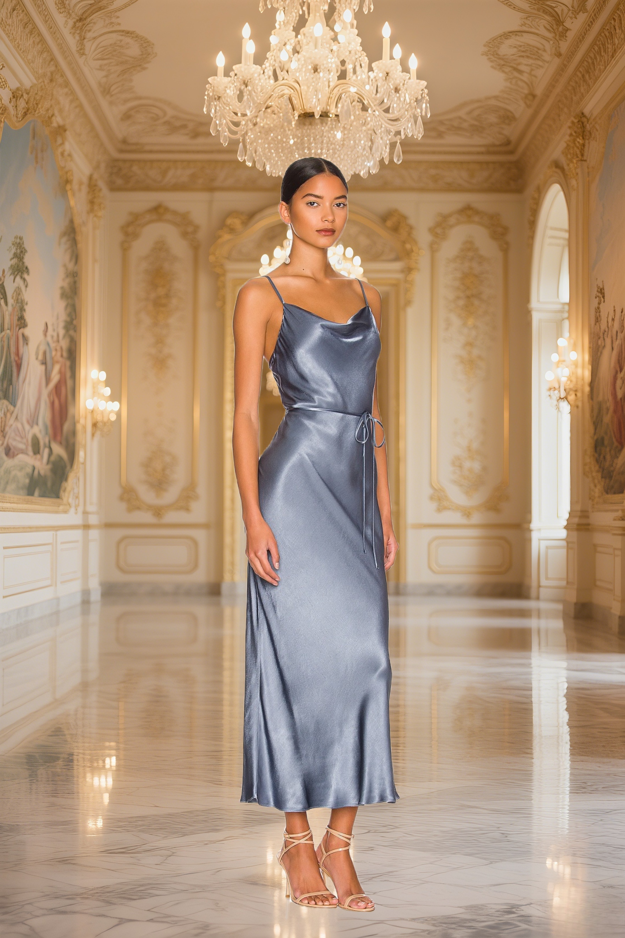 🎁Today's Special Offer🎁Women's Summer Long Satin Gown Dress