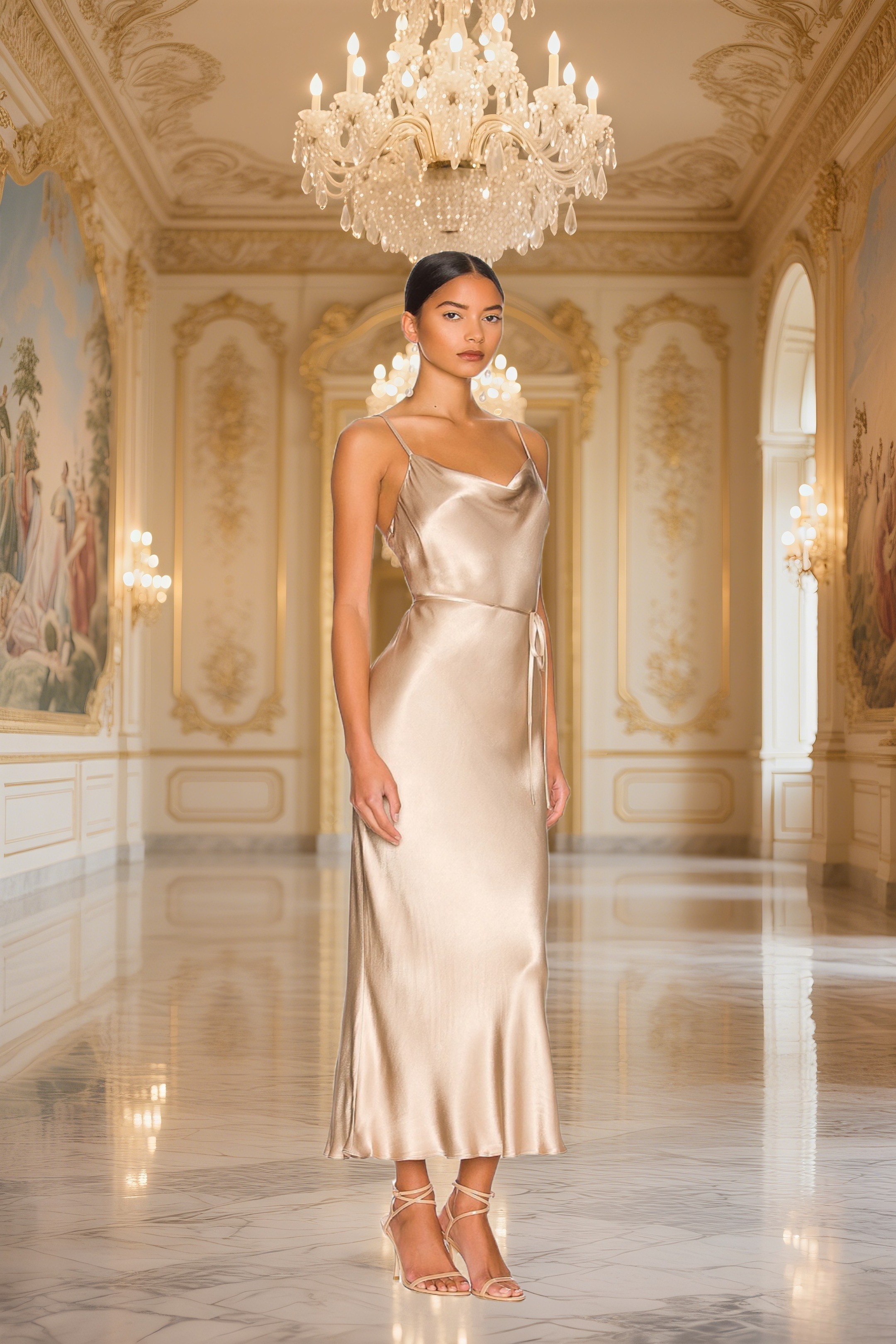 🎁Today's Special Offer🎁Women's Summer Long Satin Gown Dress