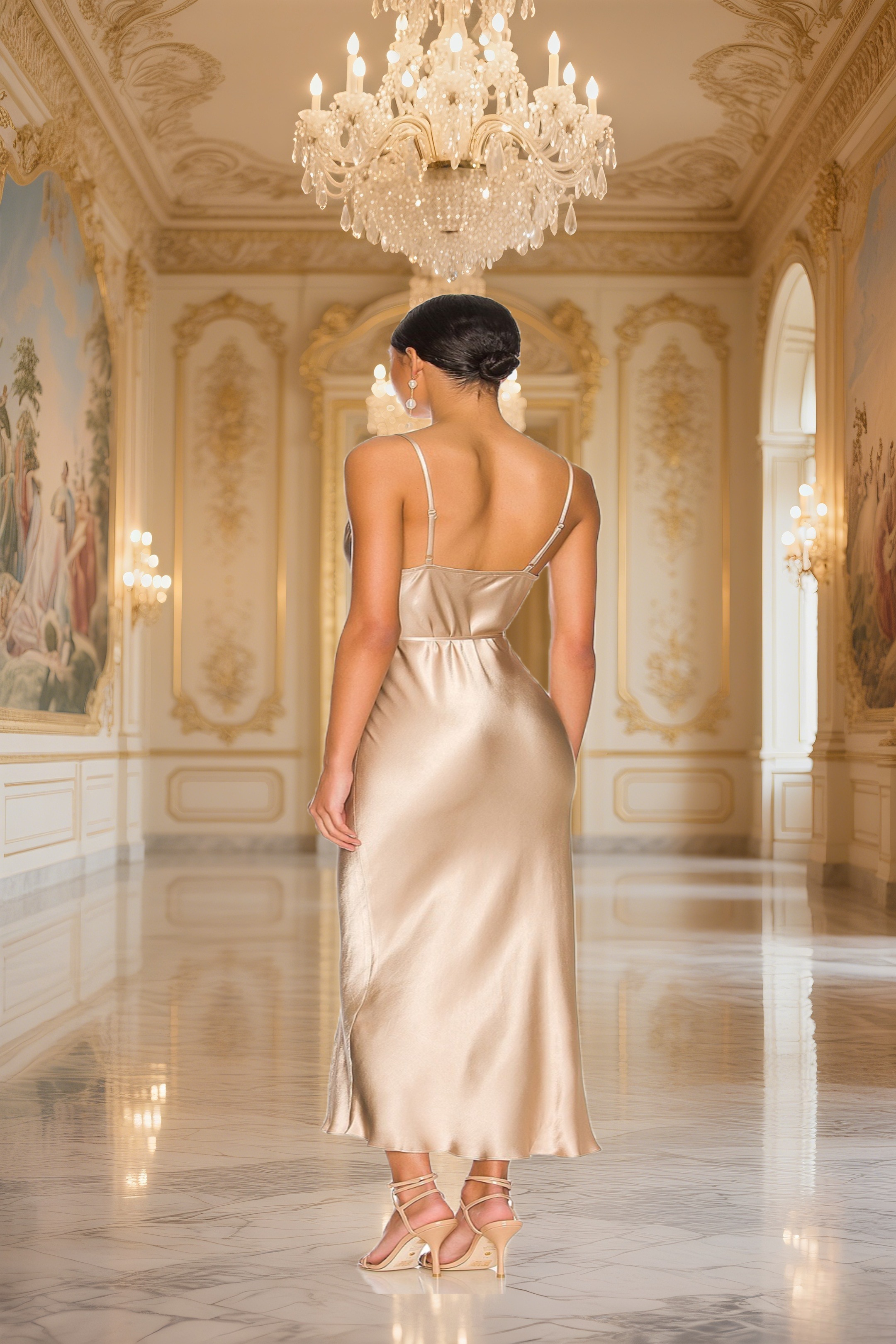 🎁Today's Special Offer🎁Women's Summer Long Satin Gown Dress