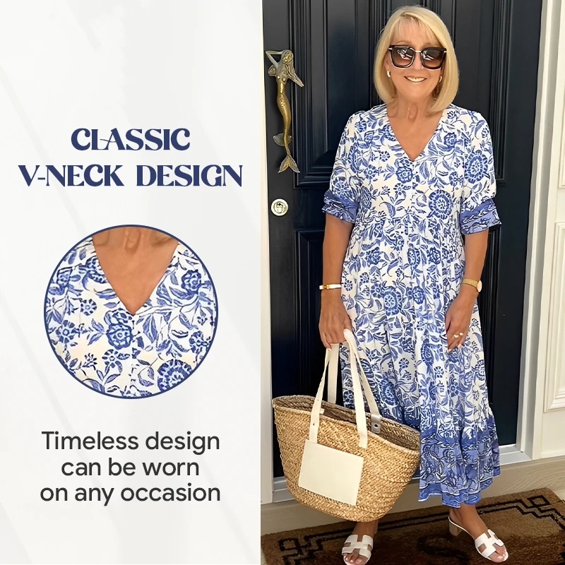 🎁Today's Special Offer🎁V-neck floral dress