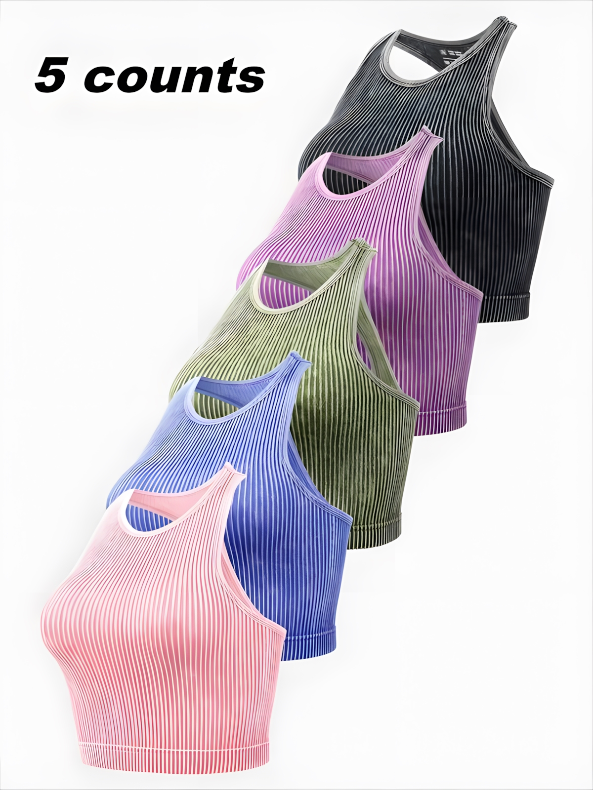 🎁Today's Special Offer🎁Women's Ultra Seamless Sports Tank Top Multicolor Collection Set