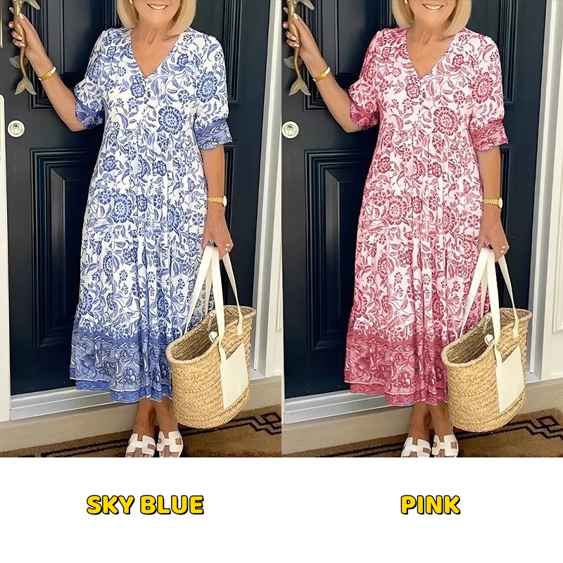 🎁Today's Special Offer🎁V-neck floral dress