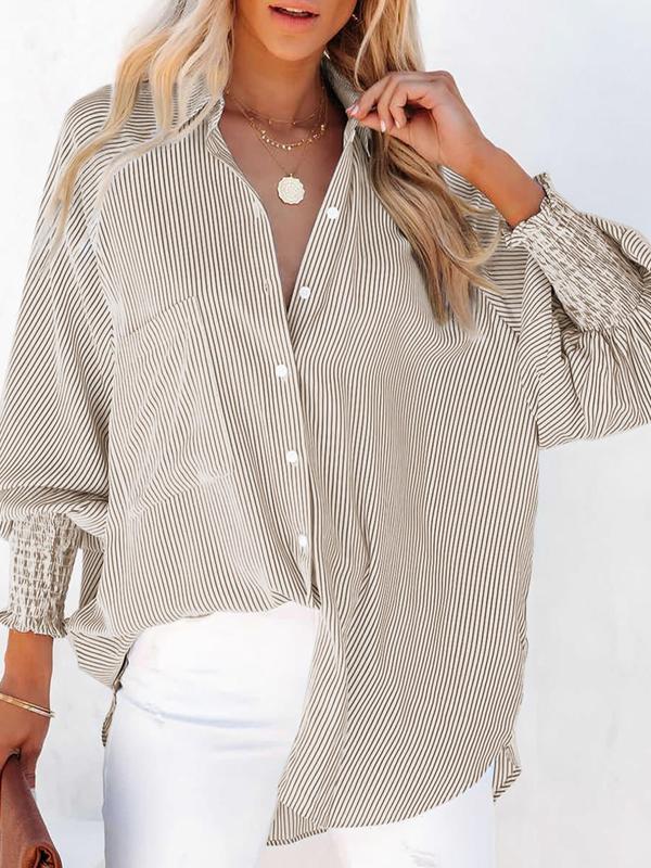 🔥Clearance Sale – Today Only!🔥Women's Striped Long Sleeve Button-Down Shirt