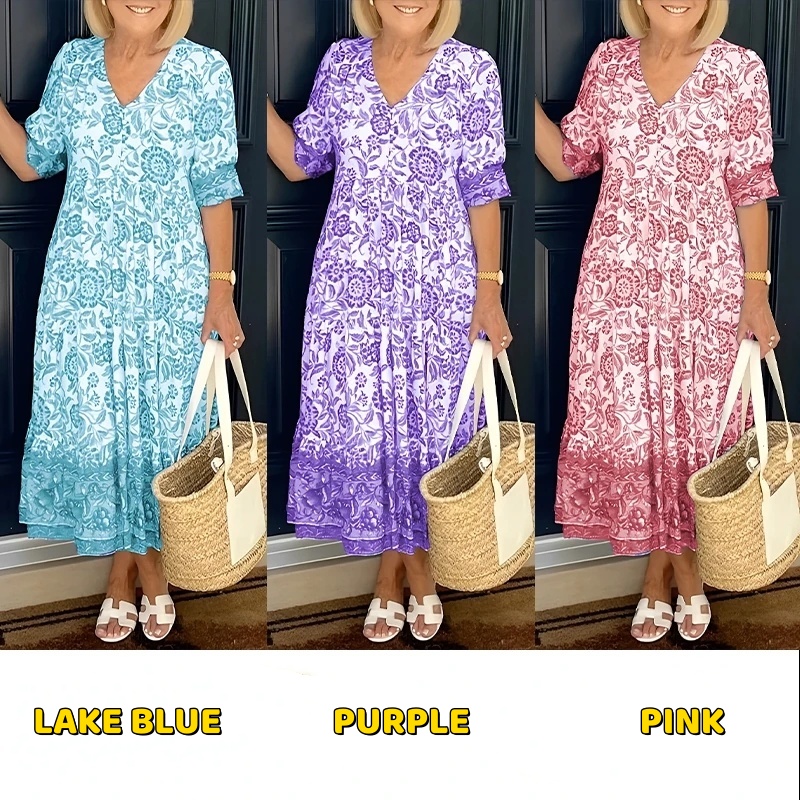 🎁Today's Special Offer🎁V-neck floral dress