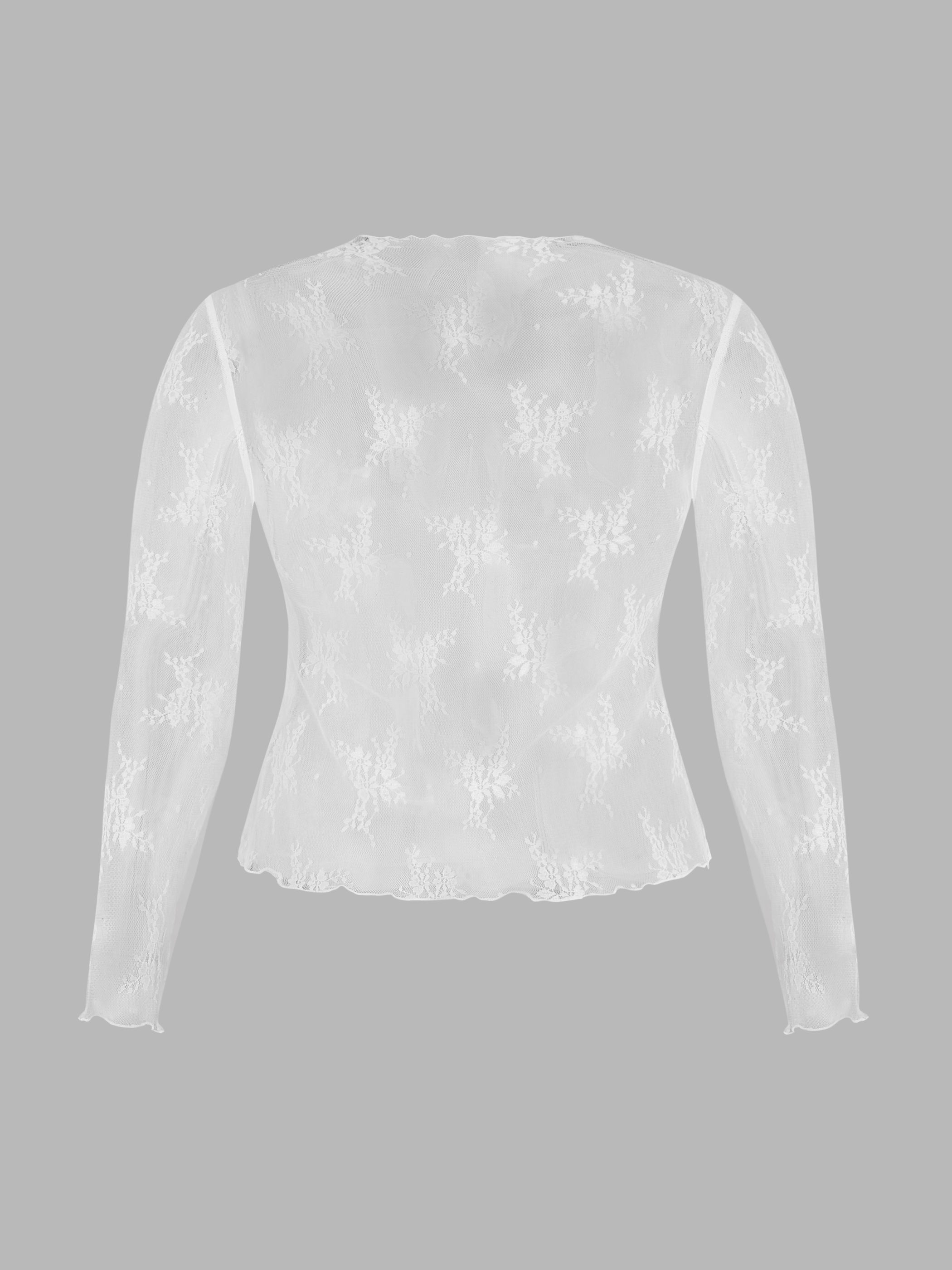 Ladies Lace Long Sleeve Top