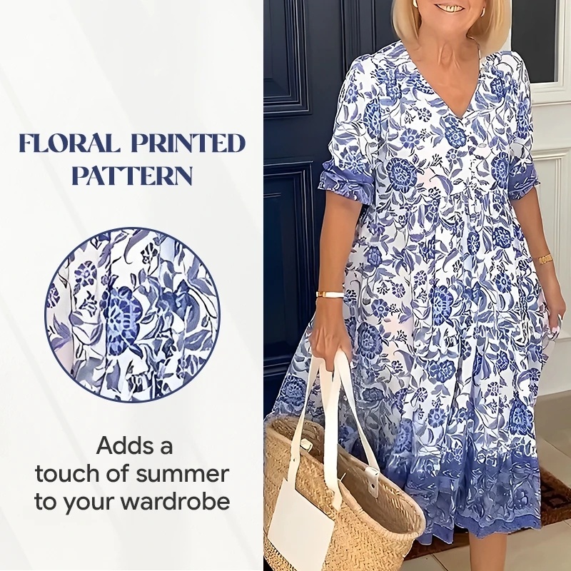 🎁Today's Special Offer🎁V-neck floral dress