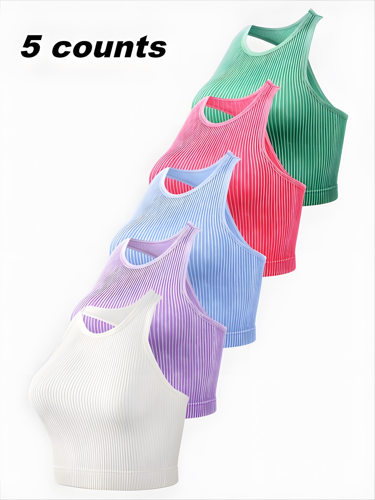 🎁Today's Special Offer🎁Women's Ultra Seamless Sports Tank Top Multicolor Collection Set