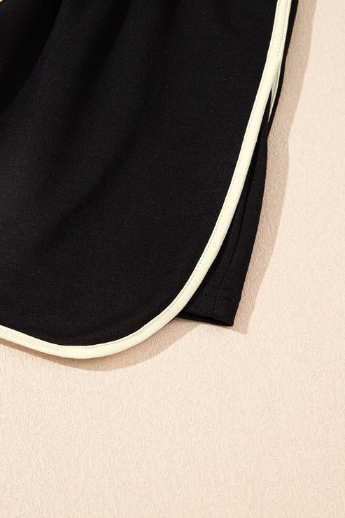 🚨Mother's Day Special🔥Color Block Drop Shoulder T-Shirt and Culotte Set