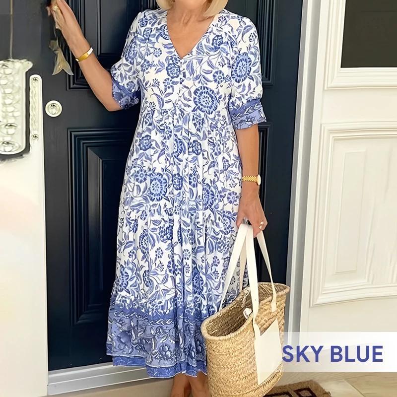 🎁Today's Special Offer🎁V-neck floral dress