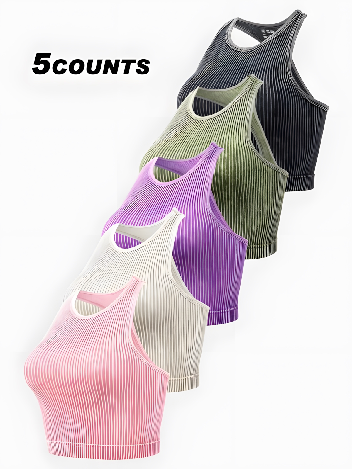 🎁Today's Special Offer🎁Women's Ultra Seamless Sports Tank Top Multicolor Collection Set