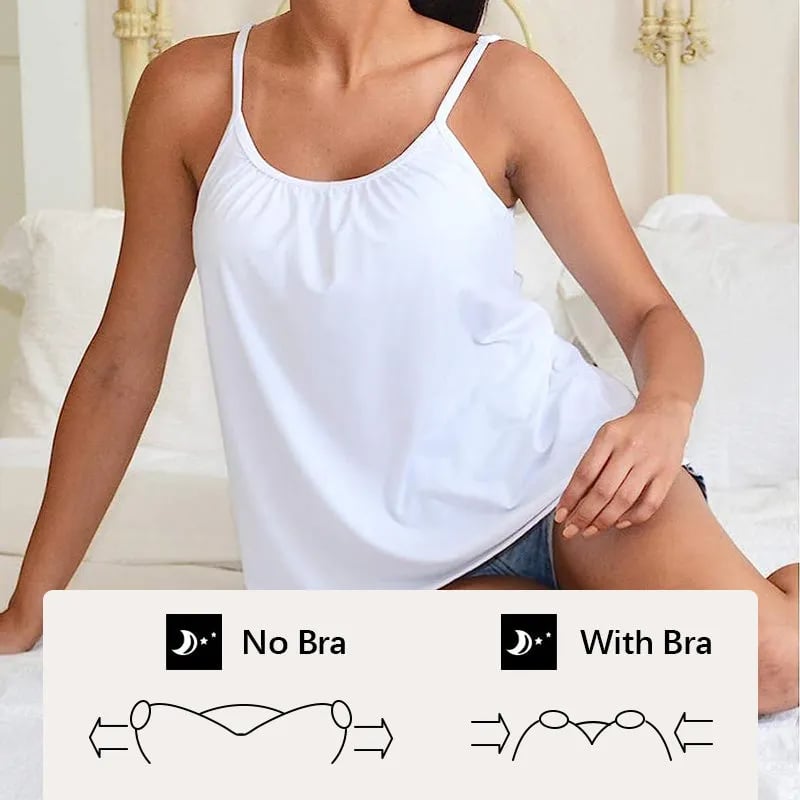 2025 New Arrival 49% OFF-Loose-fitting Tank Top With Built-in Bra