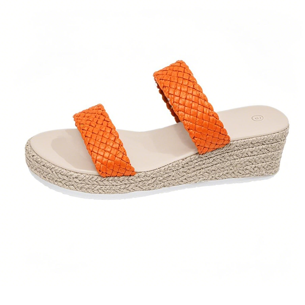 🔥Clearance Sale – Today Only!🔥Women's Braided Buckle Wedge Sandals