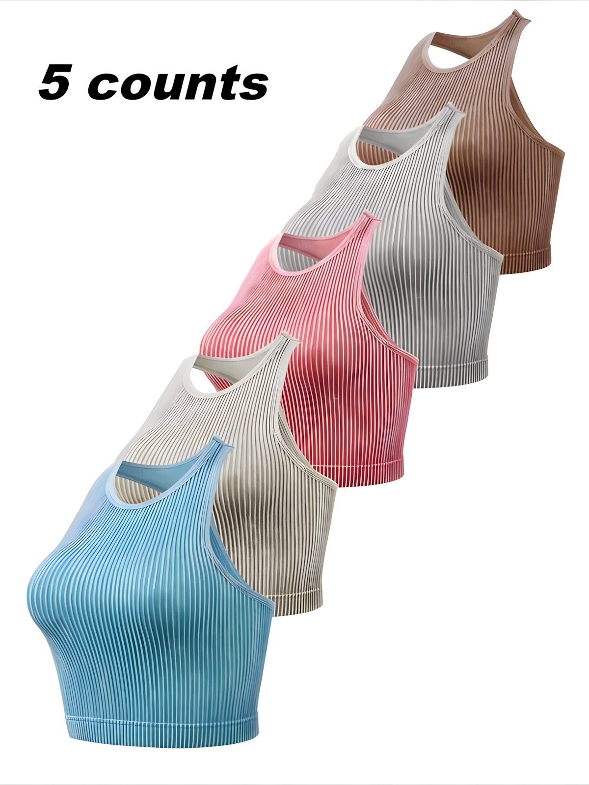 🎁Today's Special Offer🎁Women's Ultra Seamless Sports Tank Top Multicolor Collection Set