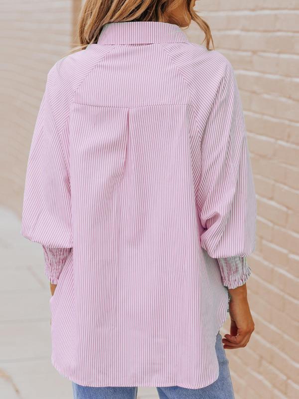 🔥Clearance Sale – Today Only!🔥Women's Striped Long Sleeve Button-Down Shirt