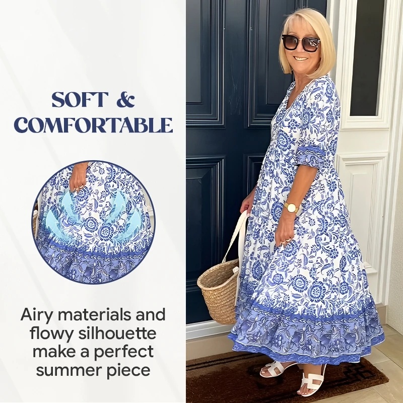 🎁Today's Special Offer🎁V-neck floral dress