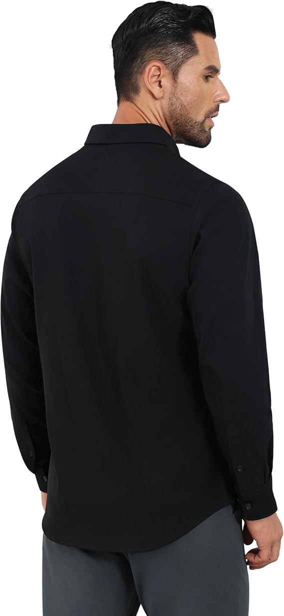 🎁Today's Special Offer🎁Wrinkle-Free And Iron-Free Elastic Slim Fit Business Casual Shirt (Long Sleeve Button-Down)