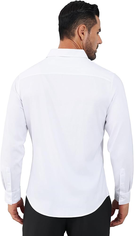 🎁Today's Special Offer🎁Wrinkle-Free And Iron-Free Elastic Slim Fit Business Casual Shirt (Long Sleeve Button-Down)