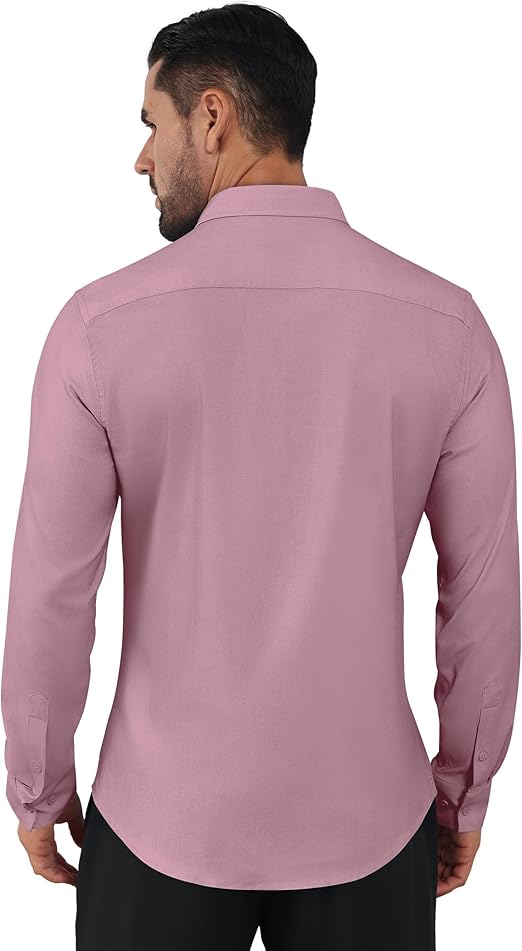 🎁Today's Special Offer🎁Wrinkle-Free And Iron-Free Elastic Slim Fit Business Casual Shirt (Long Sleeve Button-Down)