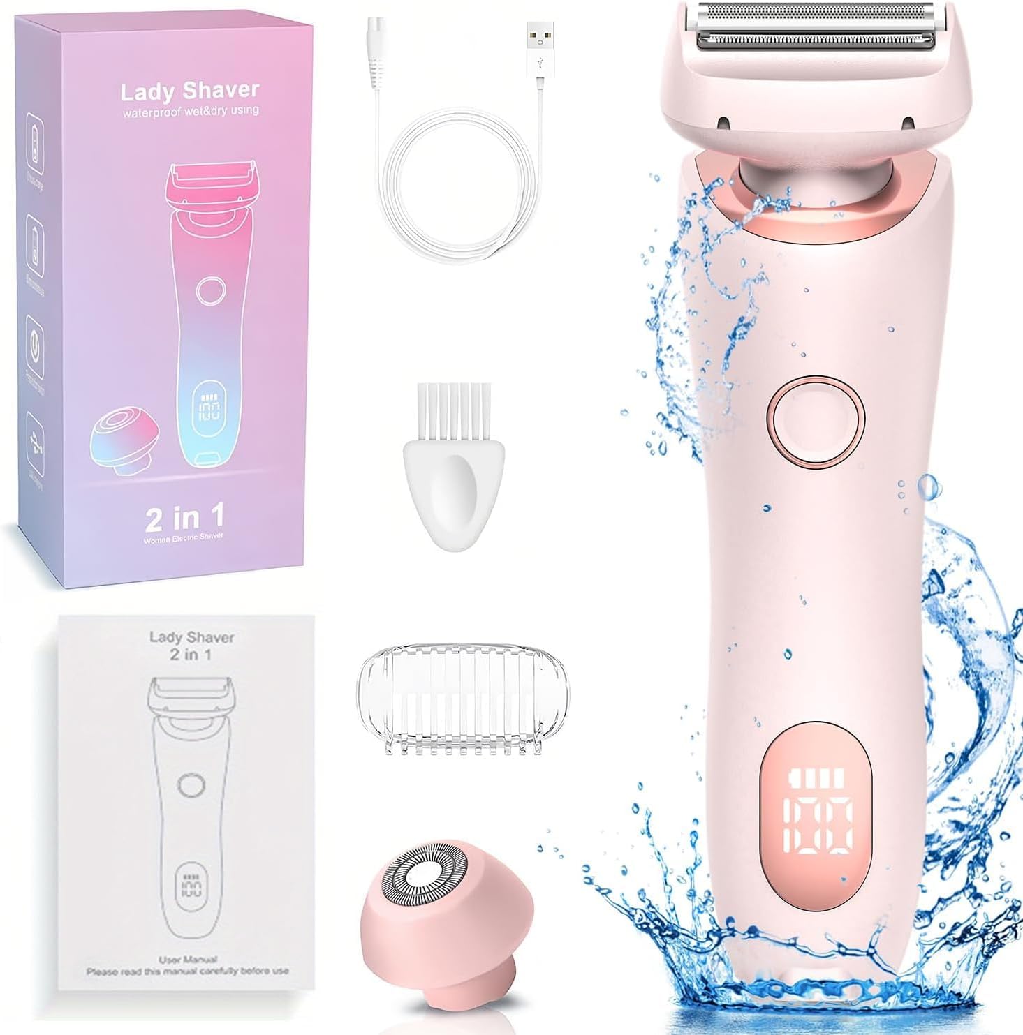 💥New Year's Sale 60% OFF💥2-in-1 Rechargeable Hair Removal Epilator 💇‍♀️